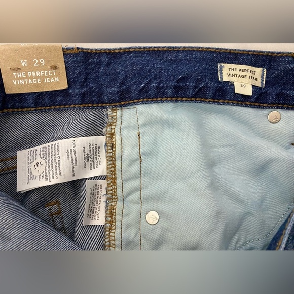 Madewell The Perfect Vintage Jean: Metallic Tuxedo Stripe Edition NWT Sz 29 - Picture 12 of 13